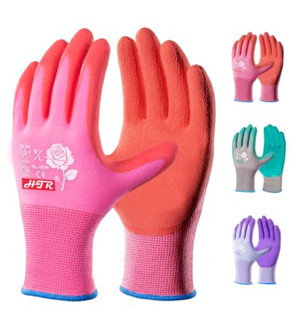 HTR Gardening Gloves For women, Garden Yard Work With Grip, Weeding, Large - size: Large