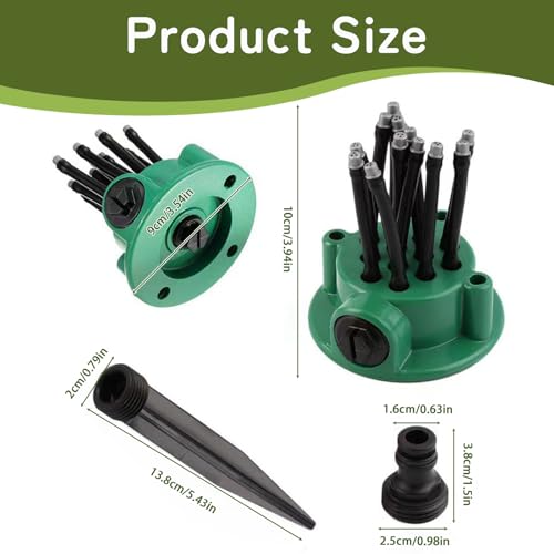 aquoxis Sprinklers, 360 Multi Directional Lawn Sprinkler, Rotary Lawn sprinklers Precision, Spray Sprinkler Heads for Garden with Flexible Spray Nozzles Rotating (1PCS)