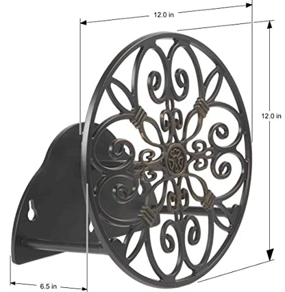 Liberty Garden Products 670 Wall Mounted Decorative Hose Butler, Holds 125-Feet of , Black - size: 1 Count (Pack of 1)
