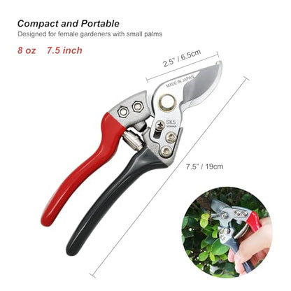 TONMA 7.5" Garden Scissors, Made in Japan, Pruning Shears & Clippers, TP-3 - size: 7.5 inches