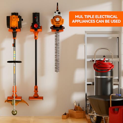 JNIHEEP Garage Organizer Trimmer Rack,Garden Power Tool Hanger,4Pack,Orange - color: Orange 4 Packs