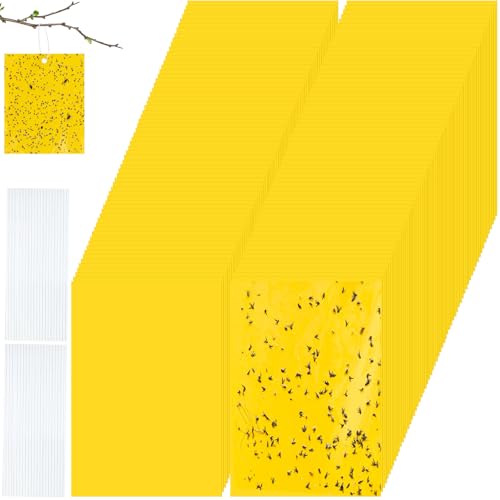 Qualirey 200 Pcs Yellow Sticky Traps for Gnats, 7.87 x 3.9 Inch - color: Yellow, size: 7.8 x 3.9 Inch