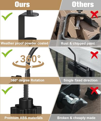 20 Inch Extended Reach Deck Hook Hanger for Railing, 1 Pack - size: 20 Inch 1 Pack