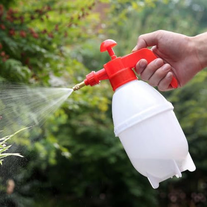 1.5L Garden Pump Sprayer, Handheld Pressure Bottle, Red&White - color: White