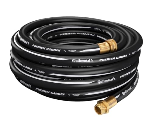 Continental Premium Garden, Black Heavy Duty Cold Water Garden Hose, 5/8in Inside Diameter x 25ft Length, Male x Female Garden Hose Thread - color: Black, size: 25ft
