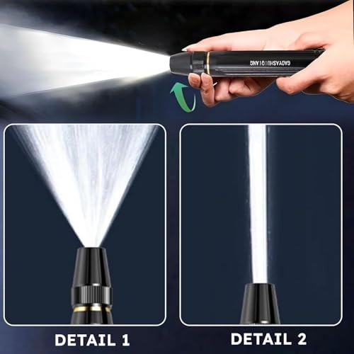 2026 High Pressure Car Wash Nozzle, Adjustable Jet Spray Nozzle for Garden Hose, Heavy Duty Metal Water Hose Nozzle with Quick Connector, Clamps for Car Washing, Patio Cleaning, Watering Plants