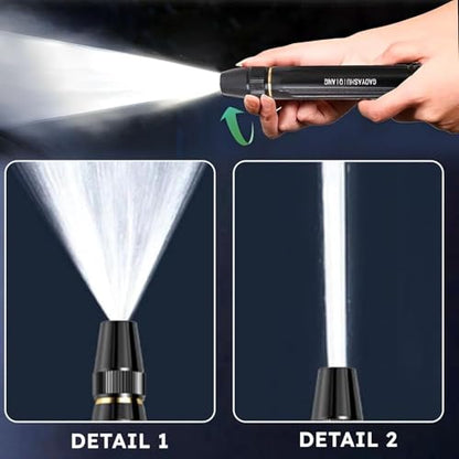 2026 High Pressure Car Wash Nozzle, Adjustable Jet Spray Nozzle for Garden Hose, Heavy Duty Metal Water Hose Nozzle with Quick Connector, Clamps for Car Washing, Patio Cleaning, Watering Plants