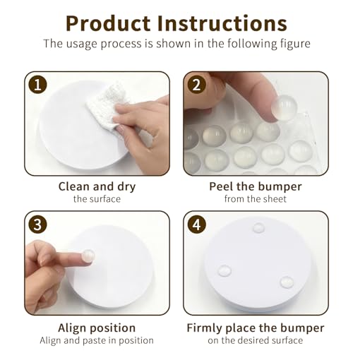 36pcs Pot Feet Risers, Invisible Pot Feet Self-Adhesive Rubber Dot Succulent Pots Feet Risers Non-Slip Waterproof, Adhesive Pad for Indoor/Outdoor Flower Pots