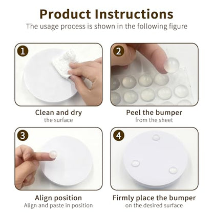 36pcs Pot Feet Risers, Invisible Pot Feet Self-Adhesive Rubber Dot Succulent Pots Feet Risers Non-Slip Waterproof, Adhesive Pad for Indoor/Outdoor Flower Pots