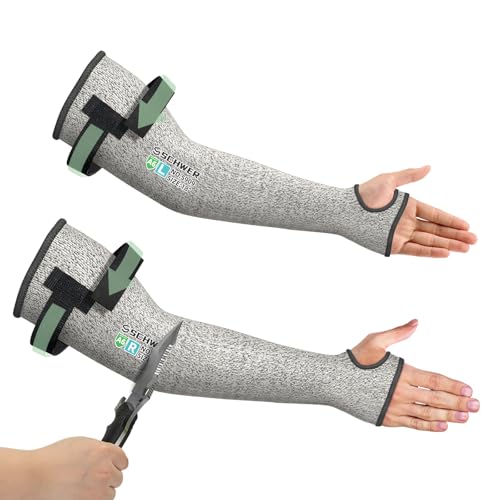 Schwer 10 Pairs 18in PRO-SKIN A6 Cut Resistant Arm Sleeves, S909 - color: Grey, size: 18 In-10 Pairs