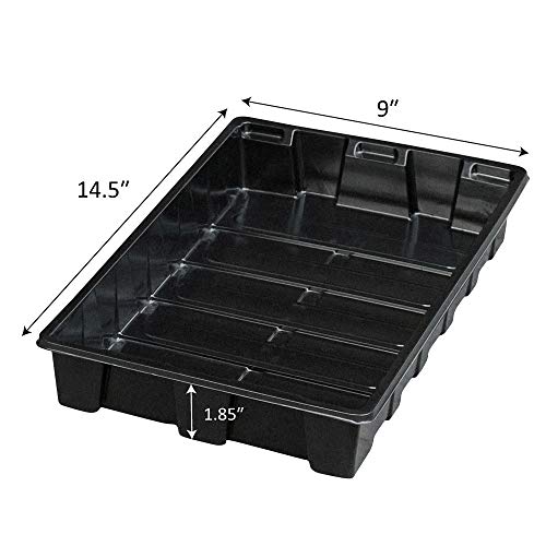 Gardzen 10 Pack Seed Trays Reusable Plant Grow Trays - size: 14.5L x 9W x 1.8H