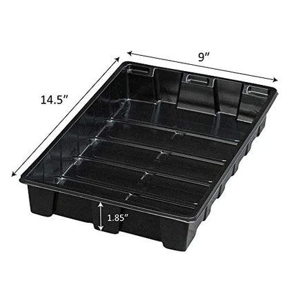 Gardzen 10 Pack Seed Trays Reusable Plant Grow Trays - size: 14.5L x 9W x 1.8H