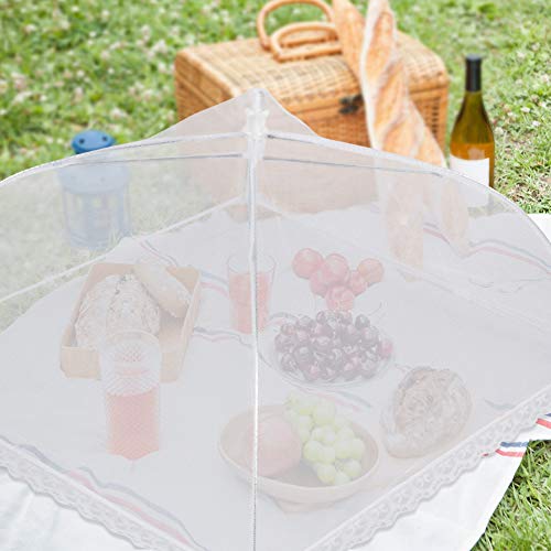 Onarway 6 Pack Food Covers 17 Inch Pop-Up Encrypted Mesh Plate Serving Tent - size: 17 inch x 6 packs