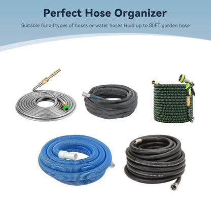 Heavy Duty Garden Hose Holder for Fence, Fits 0.75"-1.25" Railings