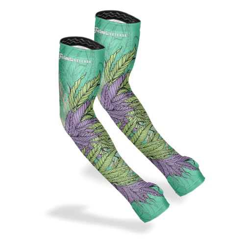FARMER'S DEFENSE Gardening Arm Sleeves|UV Cooling Protective Sleeve Women & Men|Anti-Scratch Cover Sun UPF Outdoor Protection - Sea-Weed - S/M - color: Sea-weed, size: Small-Medium