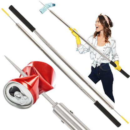 Trash Pickup Tool Grabber,2PC 48Inch Trash Picker Upper High Duty Stainless Steels Tip Lightweight Reinforcement Garbage Debris Nabber Litter Picker Grabber Durability Reacher Yard Stick - size: 48 Inch 2PC