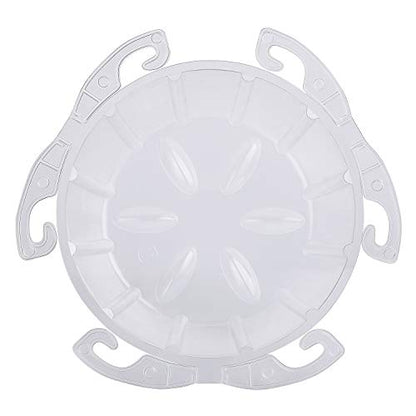 Idyllize 5 Piece of 10 Inch Clear Plastics Plant Saucers Drip Pans for Hanging Basket Indoor and Outdoor (10'')
