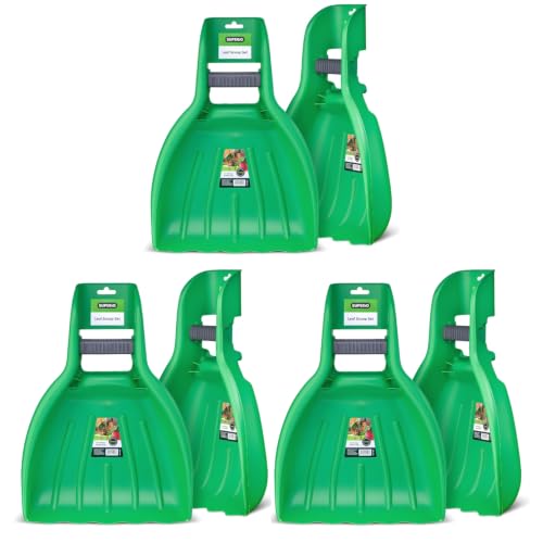 Superio Leaf Scoops, Leaf Collector Hand Rake for Lawn & Garden Cleanup, Plastic Leaf Grabber, Handheld Gardening Tool, Green, 6 Pair - size: 6 Pack