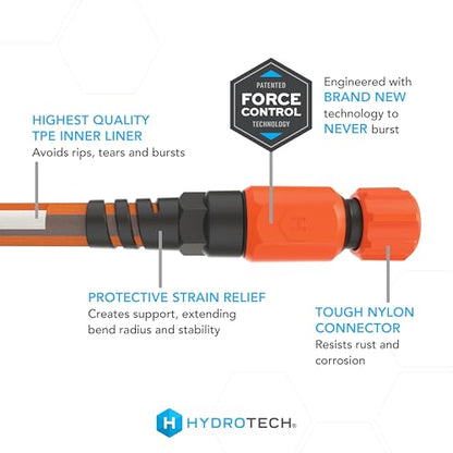 HydroTech FLATJACKET Lightweight Garden Hose 5/8 in x 75 ft, Orange - size: 75 Feet