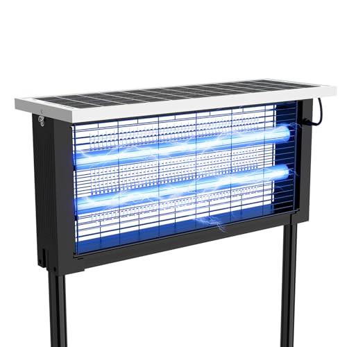 Solar Bug Zapper Outdoor, 20W Powerful Mosquito Zapper Outdoor - size: 19.7 inches for 3000 sq.ft