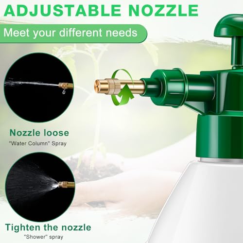 Ziliny 2 Pcs 27 oz Handheld Pump Spray Bottle Garden Mister Spray, Green - size: 27 oz