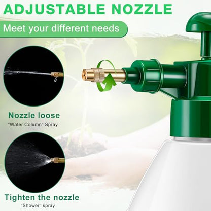 Ziliny 2 Pcs 27 oz Handheld Pump Spray Bottle Garden Mister Spray, Green - size: 27 oz