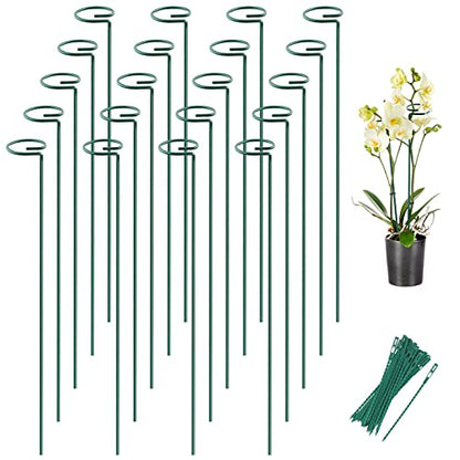 20 Pack 24 Inch Plant Support Stakes for Outdoor Plants and Indoor Flowers - size: 24 inch