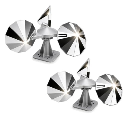2 Pack Bird Scare Reflective Device with ABS Base for Outside - size: 2P