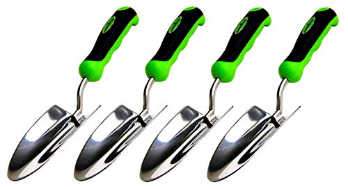 Garden Guru Super Strong Garden Trowel Hand Shovel - Stainless Steel - Rust Resistant - Ergonomic Grip - Perfect Tool for Gardening, Weeding, Transplanting and Digging in Garden Beds (4 Pack) - size: 4 Pack, style: Stainless Steel