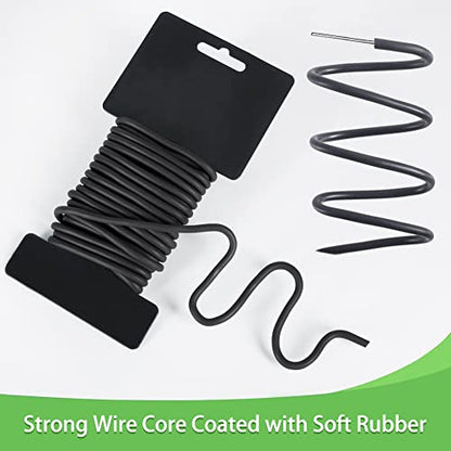 Tenn Well 2Pk 32ft 5mm Plant Ties Soft Garden Wire Black for Tomatoes - color: Black, size: 5mm