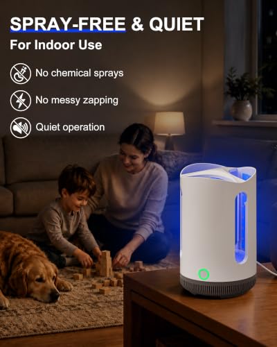 WOWCATCH 3-Stage Fruit Fly Trap for Indoors, Plug-in Bug Gnat Catcher