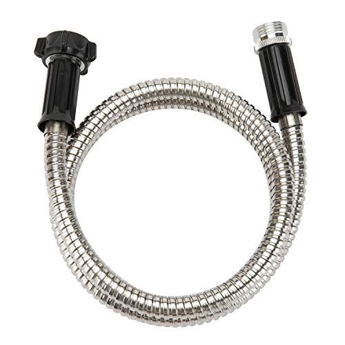 Yanwoo 304 Stainless Steel 5 Feet Short Garden Hose with Female to Male Connector, Water Hose, Metal Hose, Outdoor Hose (5ft) - size: 5ft