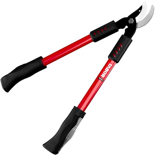 TABOR TOOLS GL18A Small Bypass Lopper, Short 20 Inch Tree Trimmer & Branch Cutter, Compact Tree Pruner with 1 Inch Clean Cut Capacity, Chops Branches with Ease - style: GL18A Small Bypass Lopper