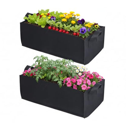 Grow Bags with Handles, Breathable Fabric Raised Garden Bed Planters for Vegetables, Flowers, Tomatoes, Potatoes and Outdoor Garden Planting(L) - size: Large