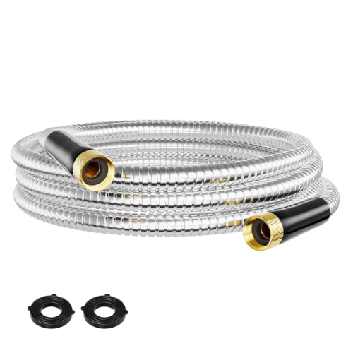 SPECILITE 1/2"x 15FT 304 Stainless Steel Short Leader Garden Hose for Reel - size: 15 ft