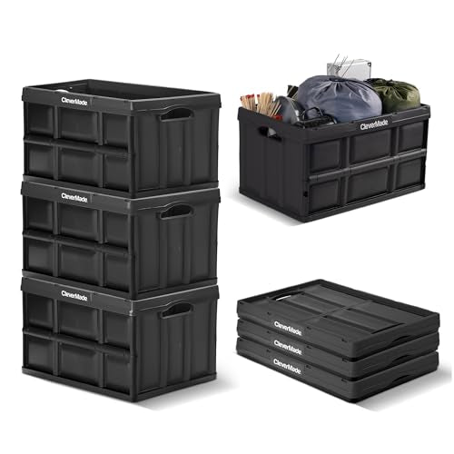 CleverMade Collapsible Storage Bin, No Lid, 16 Gal, Obsidian, 3 Pack - color: Obsidian, size: 62l - 3 Pack