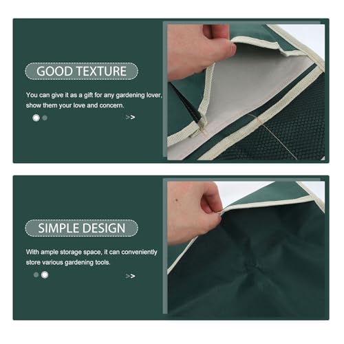 Yardwe Large Gardening Tool Bag for Kneeler with Durable 600D Fabric Multi-Pocket Organizer Garden Seat Pouch for Lawn Patio Storage and Easy Carry
