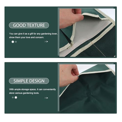 Yardwe Large Gardening Tool Bag for Kneeler with Durable 600D Fabric Multi-Pocket Organizer Garden Seat Pouch for Lawn Patio Storage and Easy Carry