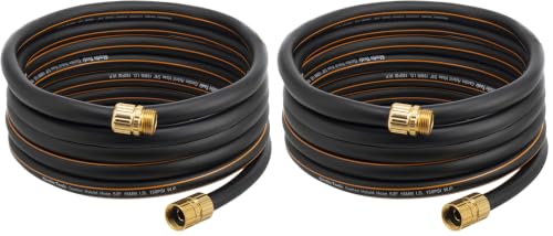 Giraffe Hybrid Garden Hose 5/8" x 25ft, Custom Length, NO Kink, Flexible, Leakproof Hose with Male to Female Fittings, 600 Burst PSI (Pack of 2) - size: 25FT Male Female (Pack of 2)