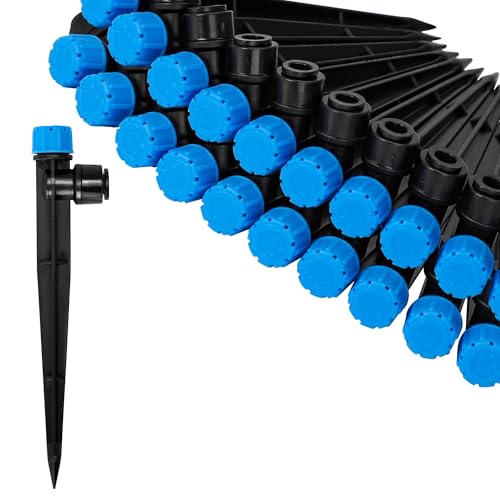 MIXC 80Pcs Drip Irrigation Emitters, Quick Push-to-Fit Connect Drip Stream - size: Drip Emitter Stream (80Pcs)