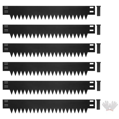 Dyna-Living 20FT Galvanized Steel Landscape Edging 40 x 6 Inch Metal Edging - size: 6 inch