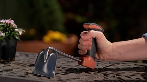 Bernini Ergonomic Garden Tool Set of 3, Vertical Handle Garden Tools for Arthritis Requires Less Grip Strength for Gardening, Gifts Tools for Men Women (Clay) - color: Clay