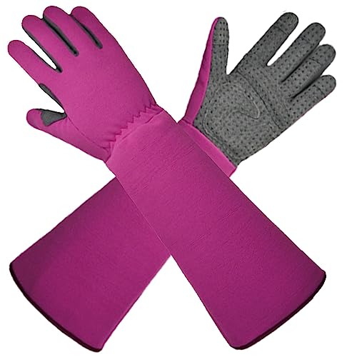 3-in-1 Gloves for Gardening, Farming & Cleaning, Stab-Proof, Anti-Slip, Wear-Resistant, Comfort, Breathable, Durable - color: Pink, size: Large