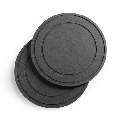 Relime Diatomaceous Earth Plant Saucer for Indoor, 2 Pack 10 inch, Instant Dry Pot Saucer, Plant Drip & Drainage Tray for Indoor, Stone Gray - color: Gray, size: Round 10"