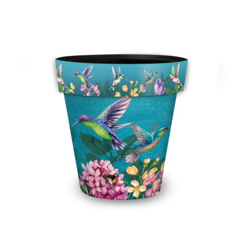 Briarwood Lane Spring Planter 8.5" x 8.5" x 8.5" Springtime Hummingbirds Small for Spring Planter
