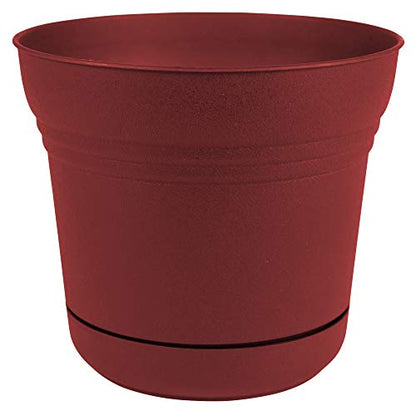 Bloem SP0713 Saturn Planter w/Saucer 7" Burnt Red, 7" - color: Burnt Red, size: 7"