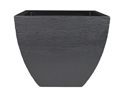 Tusco Products MSQ16SL Modern Square Garden Planter, 16-Inch, Slate - color: Slate, size: 16 Inch