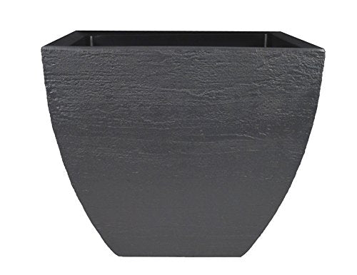 Tusco Products MSQ16SL Modern Square Garden Planter, 16-Inch, Slate - color: Slate, size: 16 Inch