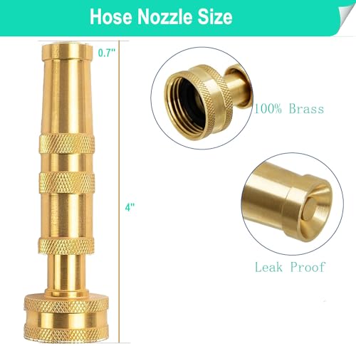 Garden Hose Nozzle, CM CUMIZON Solid Brass Heavy Duty Adjustable Twist Hose Nozzle, High Pressure Water Hose Sprayer Nozzle, 2 Pack - style: Nozzle Twist 2P