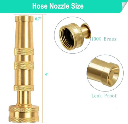 Garden Hose Nozzle, CM CUMIZON Solid Brass Heavy Duty Adjustable Twist Hose Nozzle, High Pressure Water Hose Sprayer Nozzle, 2 Pack - style: Nozzle Twist 2P